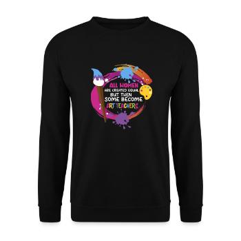 Ensuite, certains deviennent professeurs d’art Professeur d’éducation - Sweat-shirt Unisexe - noir - Devant - Alina (178cm) & Michal (187cm)