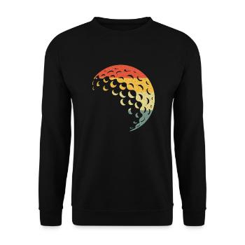 Balle de golf vintage rétro - Sweat-shirt Unisexe - noir - Devant - Alina (178cm) & Michal (187cm)