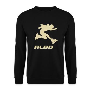 patineur saut Rollerblader lumière - Sweat-shirt Unisexe - noir - Devant - Alina (178cm) & Michal (187cm)