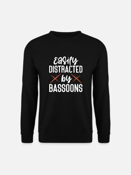Easily Distracted By Bassoons | Bassoon - Unisex Pullover - Schwarz