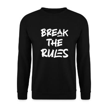 Break the rules - Unisex Sweatshirt - black - Front - Alina (178cm) & Michal (187cm)