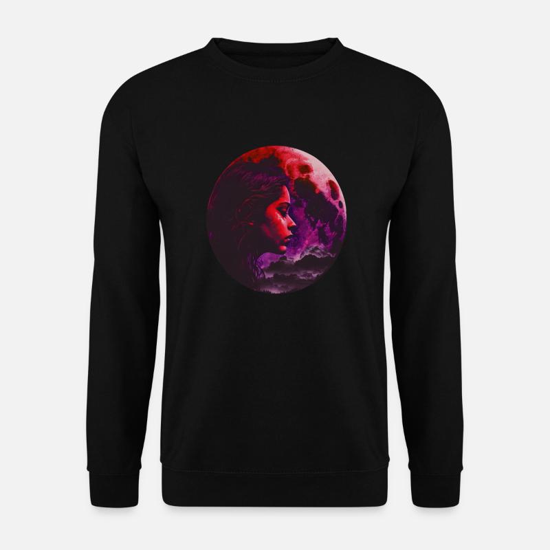 Woman in red Sky, Design 2 - Unisex Pullover - Schwarz