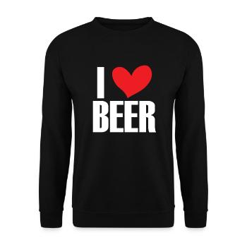 Funny Beer Saying Gift Idea Party - Unisex Sweatshirt - black - Front - Alina (178cm) & Michal (187cm)