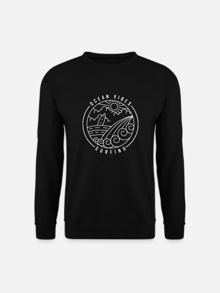 Surfing Surfboard Surfer Idée cadeau - Sweat-shirt Unisexe - noir