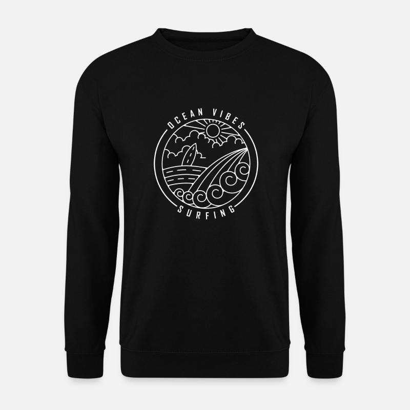 Surfing Surfboard Surfer Idée cadeau - Sweat-shirt Unisexe - noir