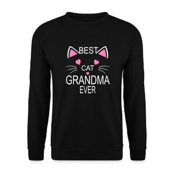 Best Cat Grandma Ever Cute Mother s Day - Unisex Sweatshirt - black - Front - Alina (178cm) & Michal (187cm)