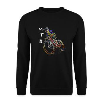 MTB MTB downhill - Unisex Sweatshirt - black - Front - Alina (178cm) & Michal (187cm)