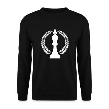 Chess black - Unisex Sweatshirt - black - Front - Alina (178cm) & Michal (187cm)