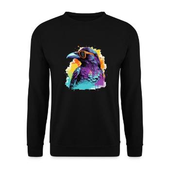 Master Raven - Unisex Sweatshirt - black - Front - Alina (178cm) & Michal (187cm)