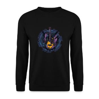 69 summer guitar 5000 - DIGITAL - Unisex Sweatshirt - black - Front - Alina (178cm) & Michal (187cm)