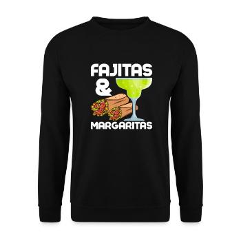 Fajitas & Margaritas Food Wrap Foodie Taco - Unisex Pullover - Schwarz - Vorne - Alina (178cm) & Michal (187cm)