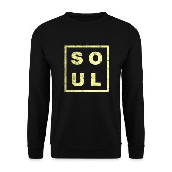 SOUL MINIMAL - Unisex Sweatshirt - black - Front - Alina (178cm) & Michal (187cm)
