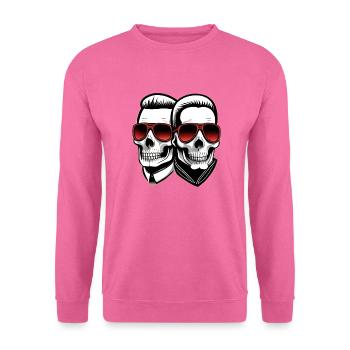 Biker's head in suit - Unisex Sweatshirt - pink - Front