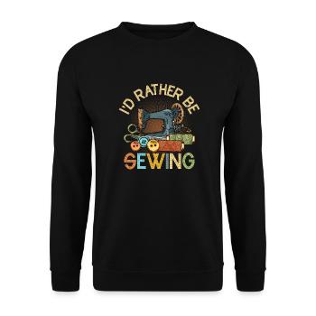 Je préfère coudre une machine à coudre - Sweat-shirt Unisexe - noir - Devant - Alina (178cm) & Michal (187cm)