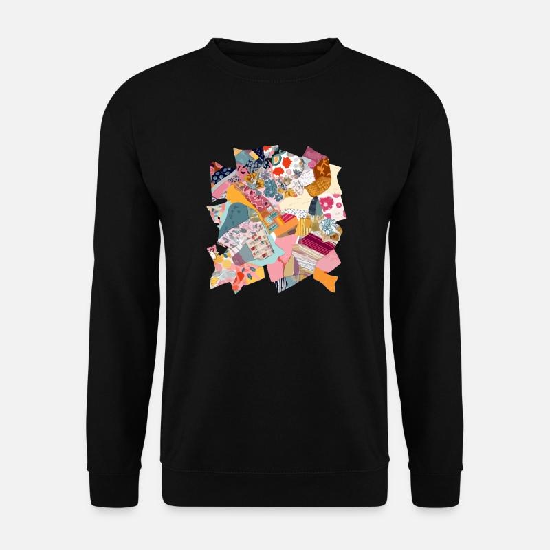Patchwork de tissu n°2 - Sweat-shirt Unisexe - noir