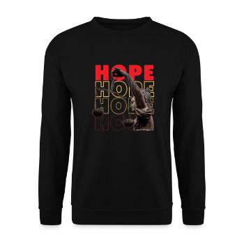 Hope - Unisex Sweatshirt - black - Front - Alina (178cm) & Michal (187cm)