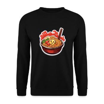 Ramen - Unisex Pullover - Schwarz - Vorne - Alina (178cm) & Michal (187cm)