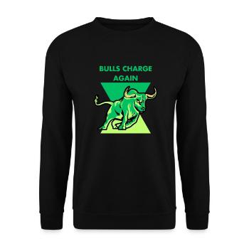 Bulls Charge Again - Unisex Sweatshirt - black - Front - Alina (178cm) & Michal (187cm)