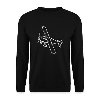 Remote Controlled Airplane Model Airplane - Unisex Sweatshirt - black - Front - Alina (178cm) & Michal (187cm)