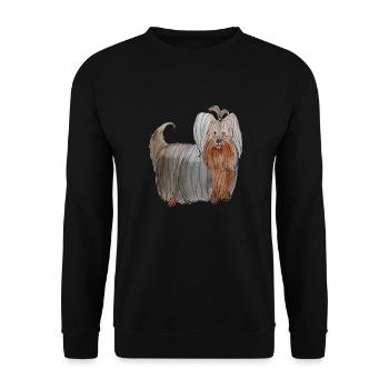 Yorkshire terrier - Unisex Sweatshirt - black - Front - Alina (178cm) & Michal (187cm)