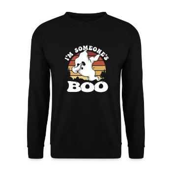 Drôle de chemise fantôme d’Halloween - Je suis le boo de quelqu’un - Sweat-shirt Unisexe - noir - Devant - Alina (178cm) & Michal (187cm)