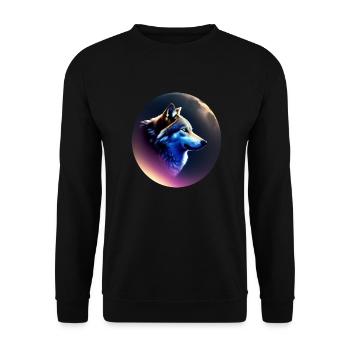 Wolf - Unisex Sweatshirt - black - Front - Alina (178cm) & Michal (187cm)