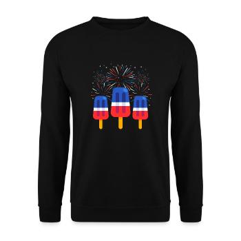 Popsicle patriotique - Sweat-shirt Unisexe - noir - Devant - Alina (178cm) & Michal (187cm)