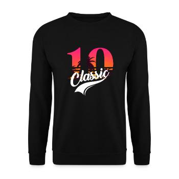 10th anniversary-10 years - Unisex Sweatshirt - black - Front - Alina (178cm) & Michal (187cm)