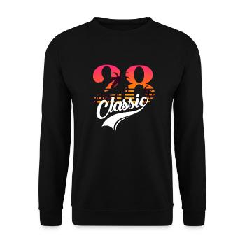 Vintage 1928-28e anniversaire - Sweat-shirt Unisexe - noir - Devant - Alina (178cm) & Michal (187cm)