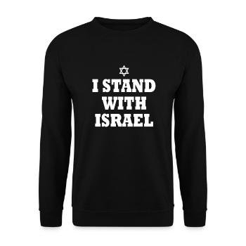 I stand with israel - Sweat-shirt Unisexe - noir - Devant - Alina (178cm) & Michal (187cm)
