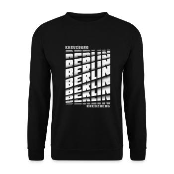 berlin kreuzberg - Unisex Pullover - Schwarz - Vorne - Alina (178cm) & Michal (187cm)
