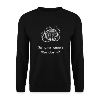 Mandarin - Chinesisch at it's best! - Unisex Pullover - Schwarz - Vorne - Alina (178cm) & Michal (187cm)