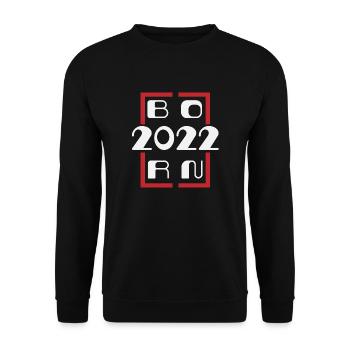 Born in 2022 - Anniversary 2022 - Unisex Sweatshirt - black - Front - Alina (178cm) & Michal (187cm)