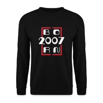 Jahrgang 2007 - Jubiläum 2007 - Unisex Pullover - Schwarz - Vorne - Alina (178cm) & Michal (187cm)