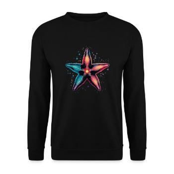 Starfish for Sea Creatures Fans Gift Idea Holiday - Unisex Sweatshirt - black - Front - Alina (178cm) & Michal (187cm)