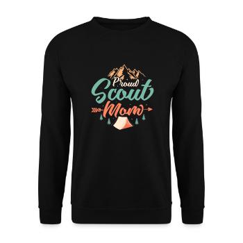 Scout Mom's Journey: Love & Dedication Tee - Unisex Pullover - Schwarz - Vorne - Alina (178cm) & Michal (187cm)