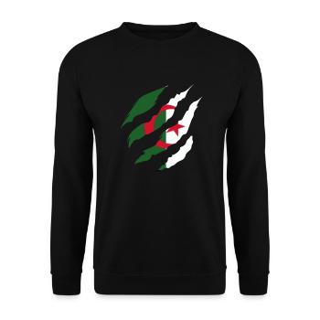 Algerian Flag - Algerian Gift Idea - Unisex Sweatshirt - black - Front - Alina (178cm) & Michal (187cm)
