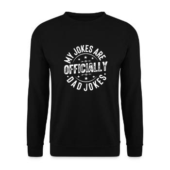 Dad Fathers Day Daddy Papa Funny Father´s Day - Unisex Sweatshirt - black - Front - Alina (178cm) & Michal (187cm)