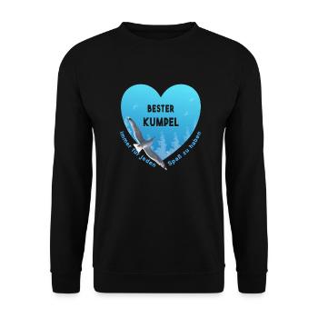 bester Kumpel - Unisex Pullover - Schwarz - Vorne - Alina (178cm) & Michal (187cm)