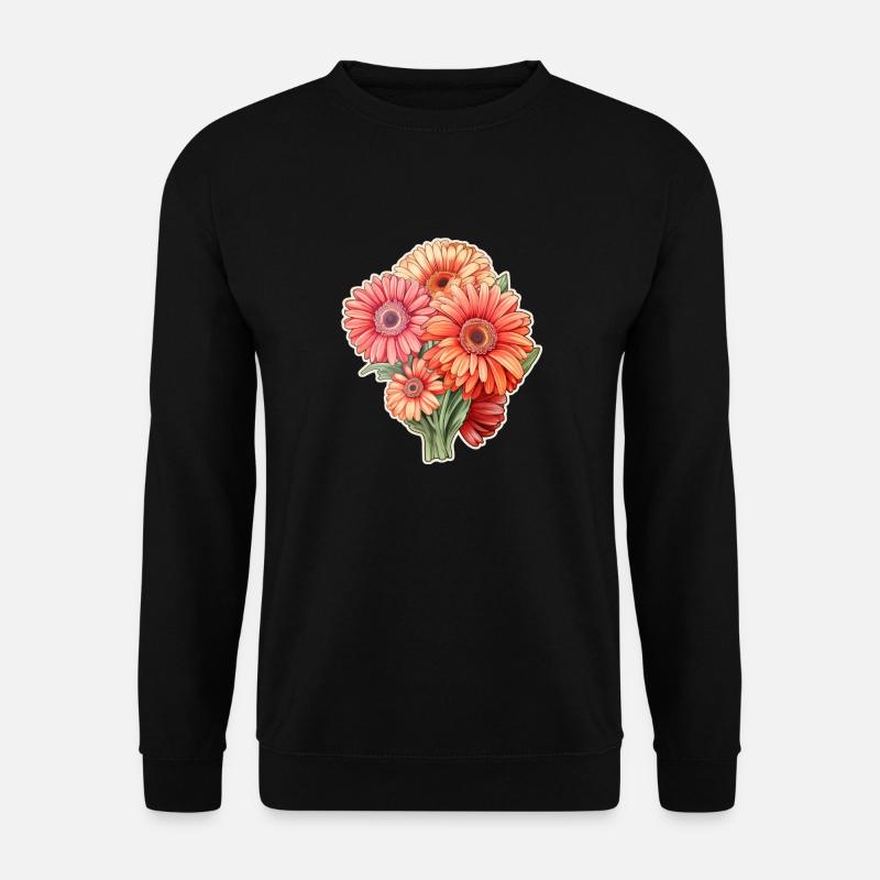 Gerbera Daisies 4 Flowers - Unisex Sweatshirt - black