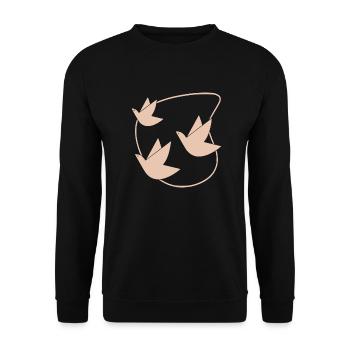 Vögel - Unisex Pullover - Schwarz - Vorne - Alina (178cm) & Michal (187cm)