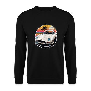 voiture vintage couché de soleil - Sweat-shirt Unisexe - noir - Devant - Alina (178cm) & Michal (187cm)