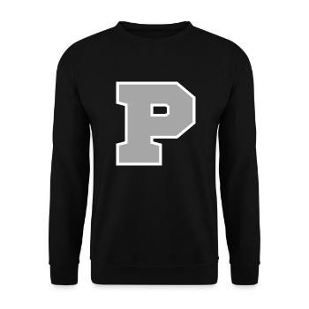Letter p sport - Unisex Sweatshirt - black - Front - Alina (178cm) & Michal (187cm)