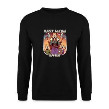 Best Mom Ever - Unisex Sweatshirt - black - Front - Alina (178cm) & Michal (187cm)