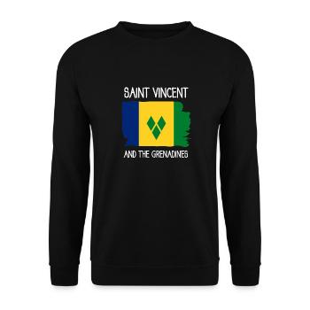 Saint Vincent - Kingstown - Caribbean - West Indies - Unisex Sweatshirt - black - Front - Alina (178cm) & Michal (187cm)