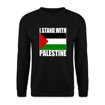I stand with palestine - Sweat-shirt Unisexe - noir - Devant - Alina (178cm) & Michal (187cm)