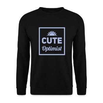 Funny Sayings BABY - Unisex Sweatshirt - black - Front - Alina (178cm) & Michal (187cm)
