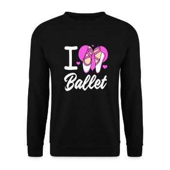 Ballett Ballett-Tänzerin - Unisex Pullover - Schwarz - Vorne - Alina (178cm) & Michal (187cm)