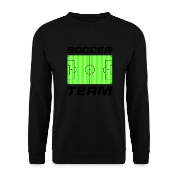Lawn Soccer Soccer Team - Unisex Sweatshirt - black - Front - Alina (178cm) & Michal (187cm)