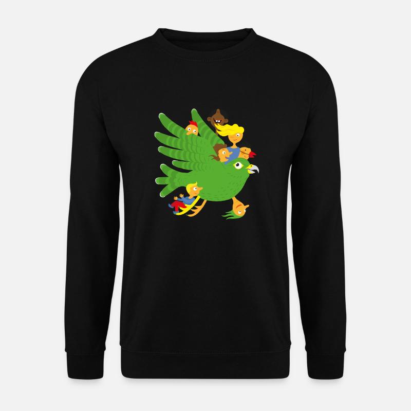 Reise mit dem Falken - Unisex Pullover - Schwarz